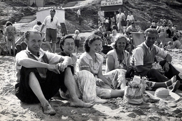 Richard Porter on holiday with his family and wife's parents<br>Mid - late 1950s