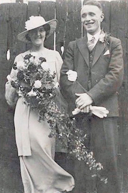 Frank and Elsie Richardson on their Wedding Day (1936)