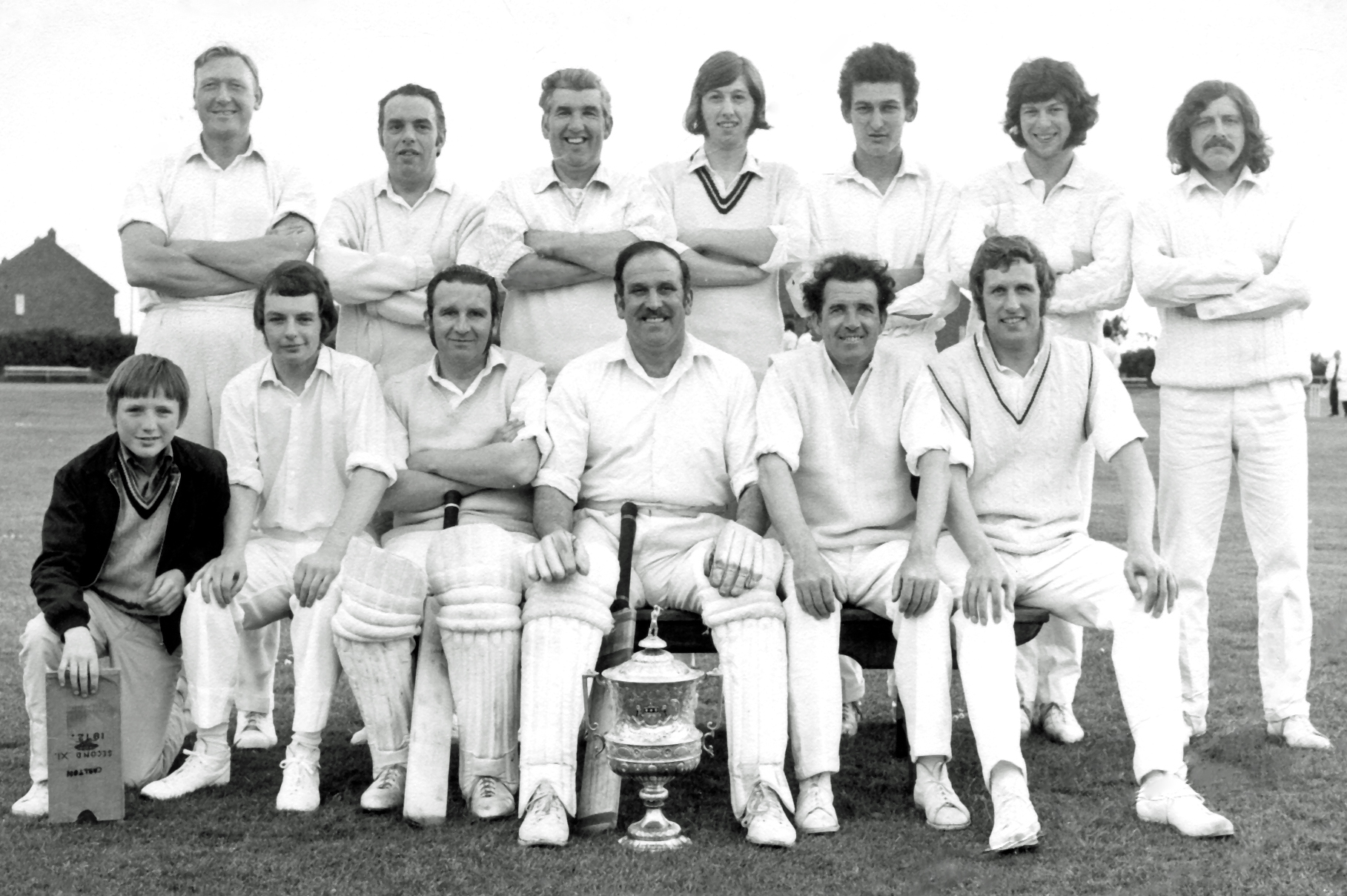 Carlton Cricket Club 2nd XI : Leeds League Champions 1971 - Ken is third from the left on the front row